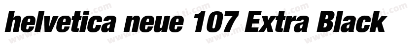 helvetica neue 107 Extra Black Cond字体转换